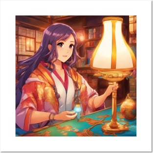 Japanese Anime Ancient Times Iconic kawaii  candle Lighter Posters and Art